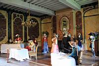 Saint-Fargeau, Chateau, Scene de l'assassinat du seigneur de St-Fargeau (86)